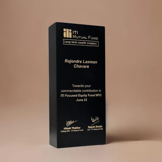 Black block MDF recognition award