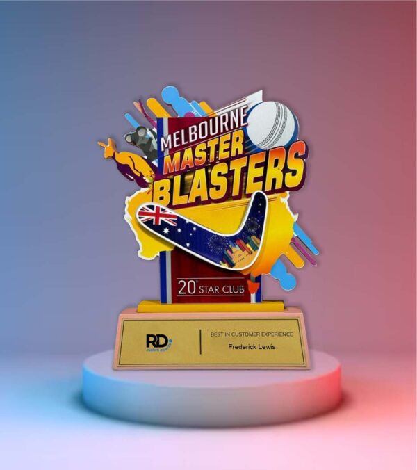 international sports location theme trophies