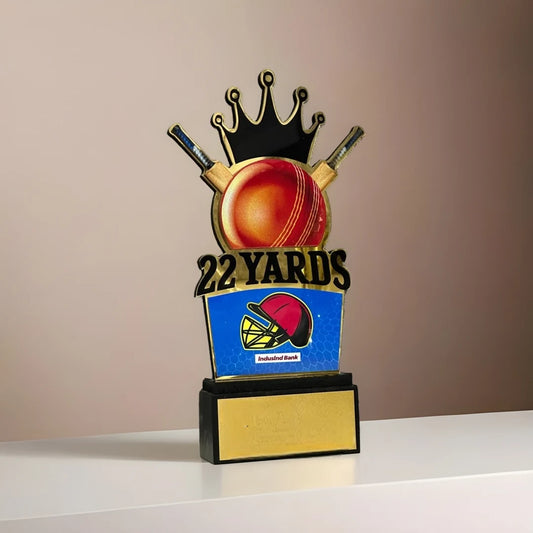 22 Yards Cricket Champion Trophy – Premium Customizable Award