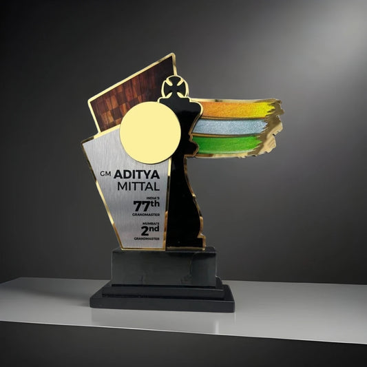 Chess Grandmaster Trophy – Custom Chess Recognition Award