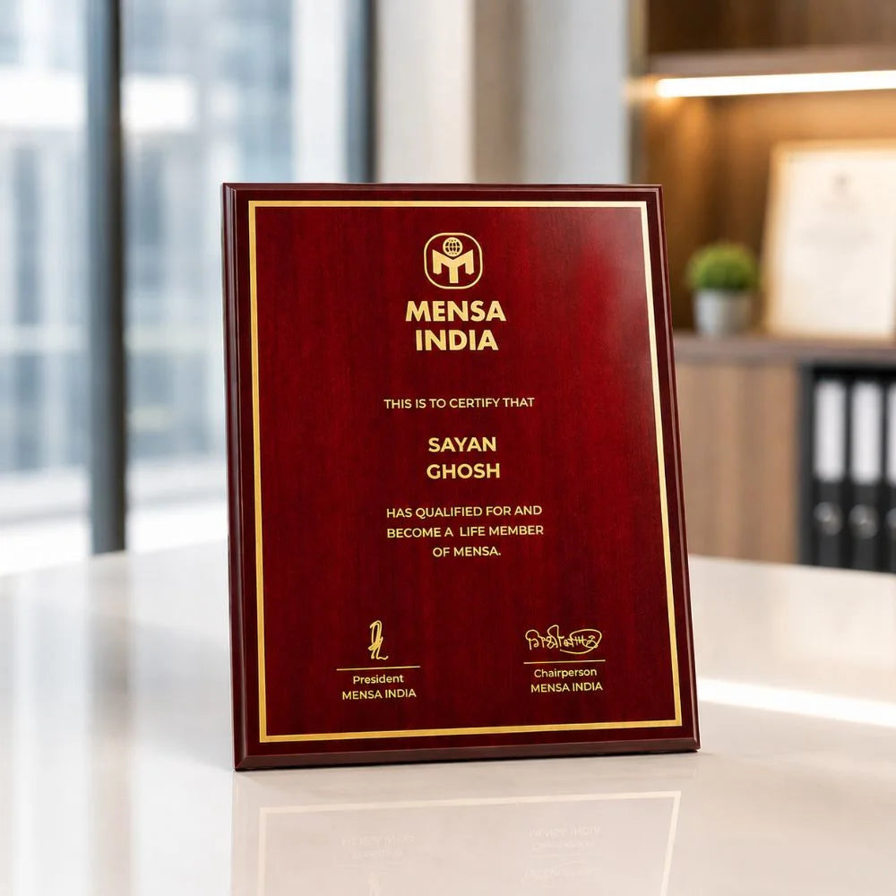 Executive Membership Recognition Wooden Plaque