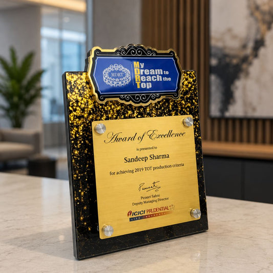Premium Acrylic Gold Recognition Plaque
