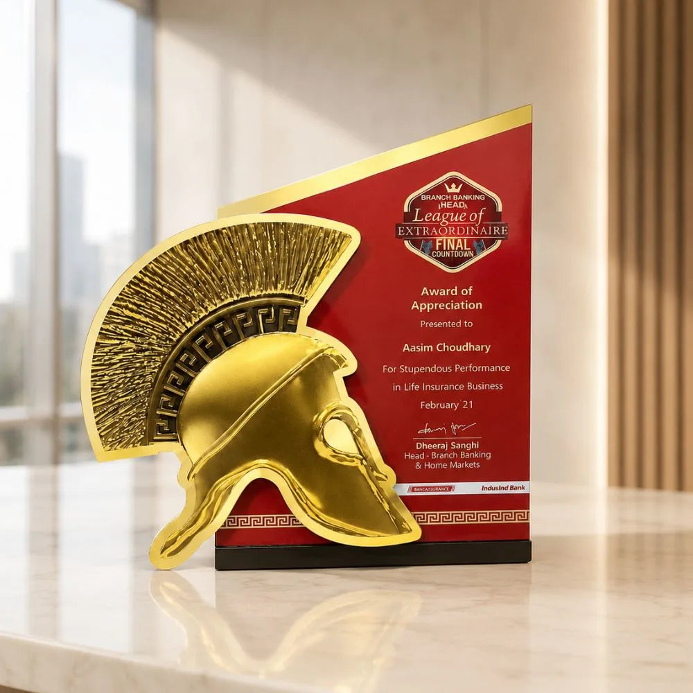 Spartan Helmet Award Plaque