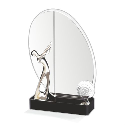 Gorgeous Golf Crystal Trophy 