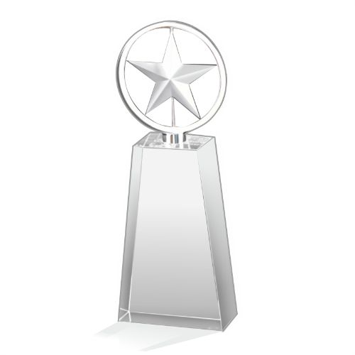 Simple Crystal Trophy with Star 