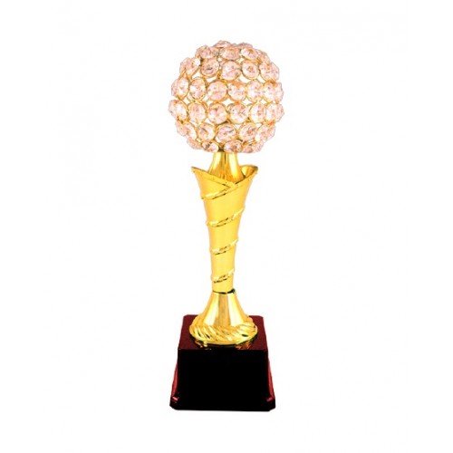 Gem Studded Fiber Cone Trophy 