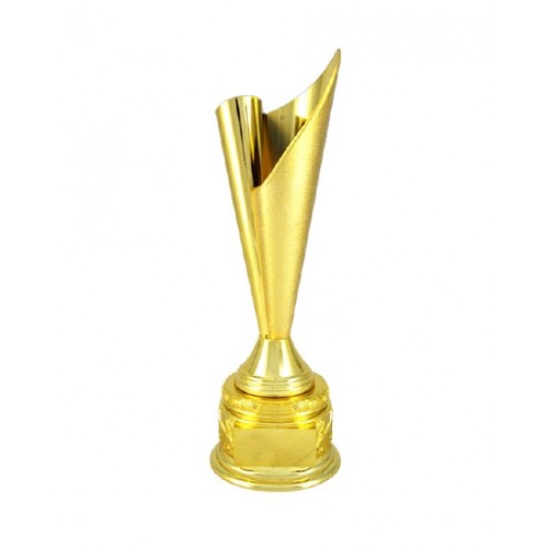 Gold Artistic Cone Fiber Trophy 