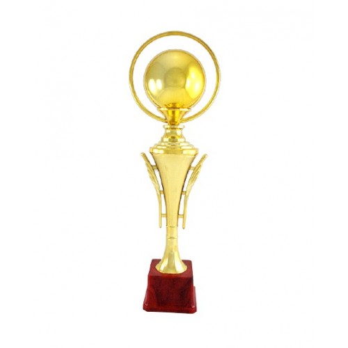 Gold Ball Ring Fiber Trophy 