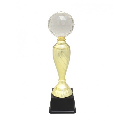 Gold Batten Fiber Trophy with Diamond 