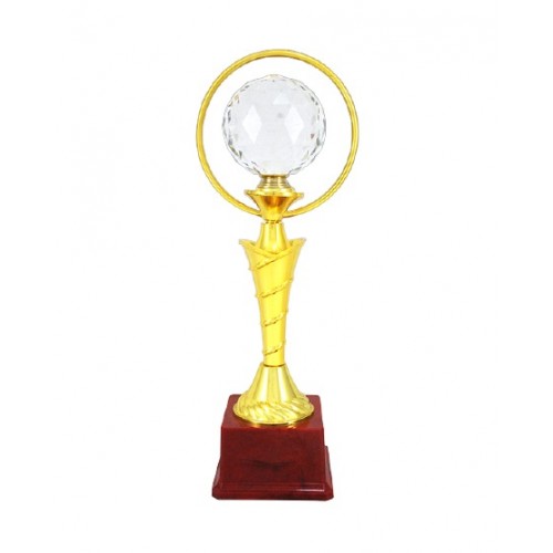Jewel In Golden Ring Fiber Trophy 