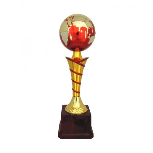 Red Gold Globe Fiber Trophy 