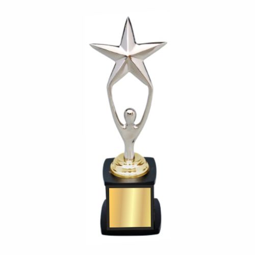 Red Figurine Star Metal Trophy