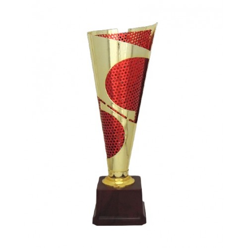 Coral Gold Metal Cone Trophy 