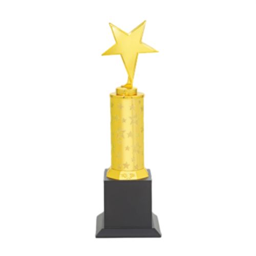 Glittery Star Metal Trophy 