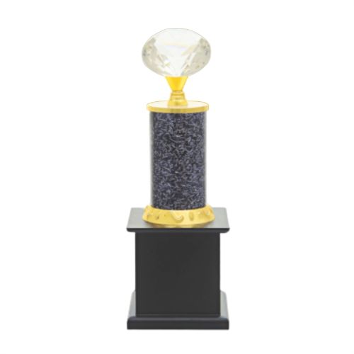 Pleasing Diamond Metal Trophy 