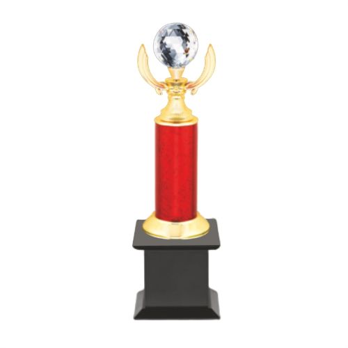 Red Hot Metal Trophy with Diamond 